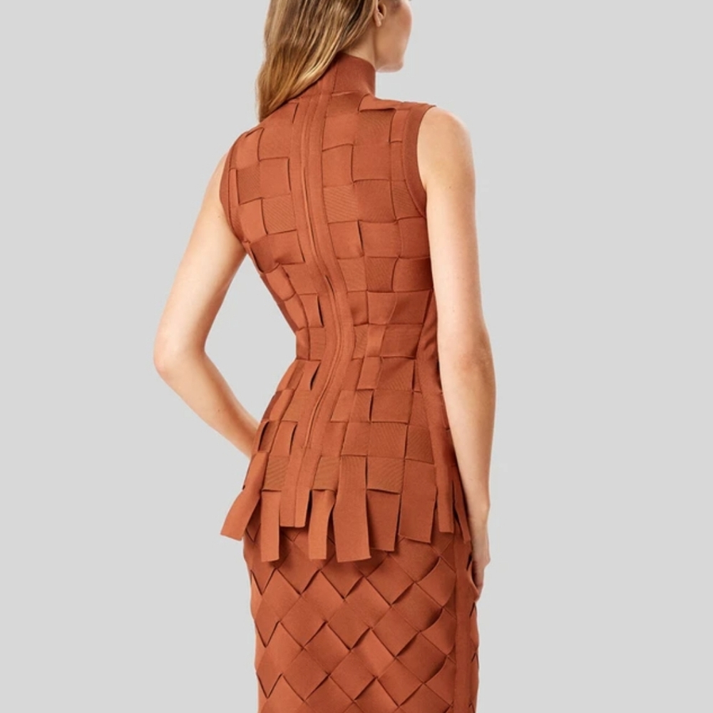 NWT RARE BANDAGE WEAVE TANK TOP Runway Revolve Camila Coelho like Valentino - Picture 11 of 16